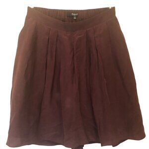 Madewell silk-blend plum circle mini skirt w/ pockets sz XS